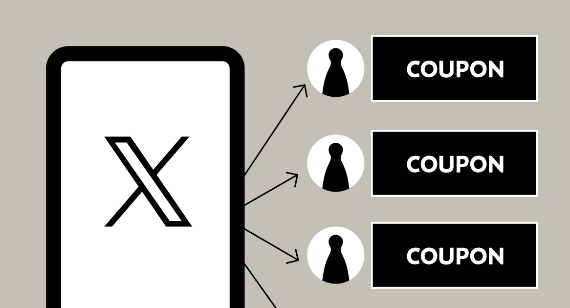 Xによるクーポン施策。 拡散により顧客化を推進！